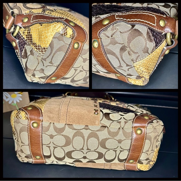 Y2K Coach Carly Leopard Patchwork Shoulder Bag 11496 - Picture 9 of 10